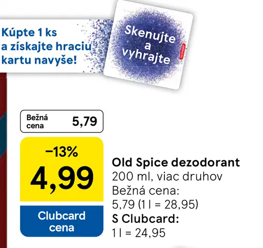 Tuhý dezodorant Whitewater Old Spice