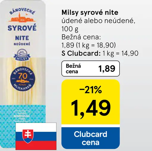 Milsy syrové nite