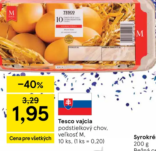 Tesco vajcia
