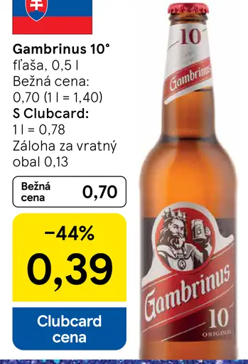 Gambrinus plechovka