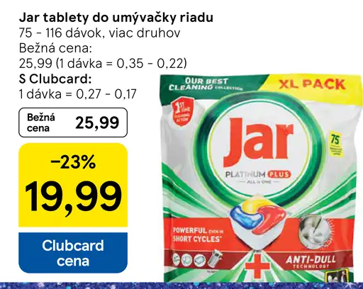Jar Tablety do umývačky