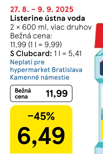 Listerine Cool Mint ústna voda