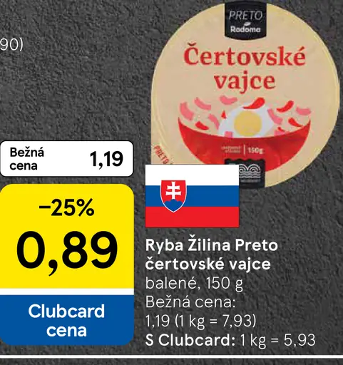 Ryba Žilina Preto čertovské vajce
