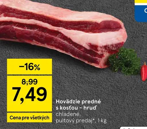Hovädzie predné s kosťou - hrud