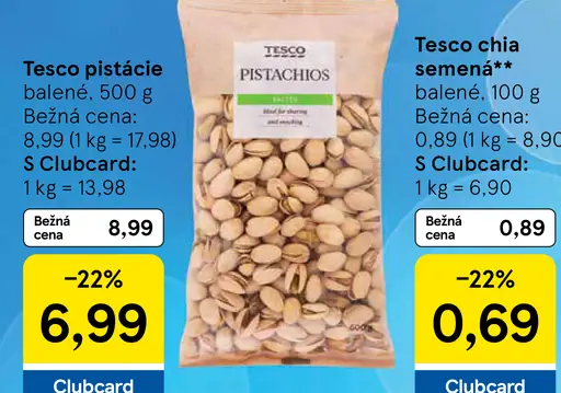 Tesco pistácie