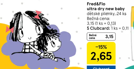 Fred&Flo ultra dry new baby detské plienky