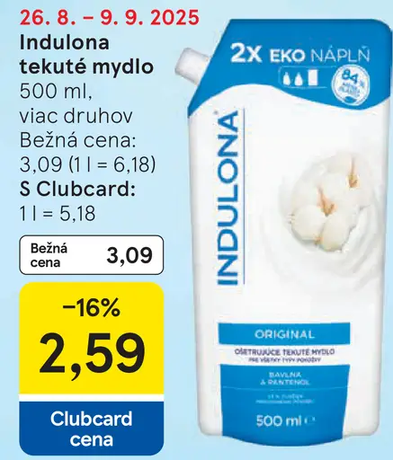 Indulona tekuté mydlo