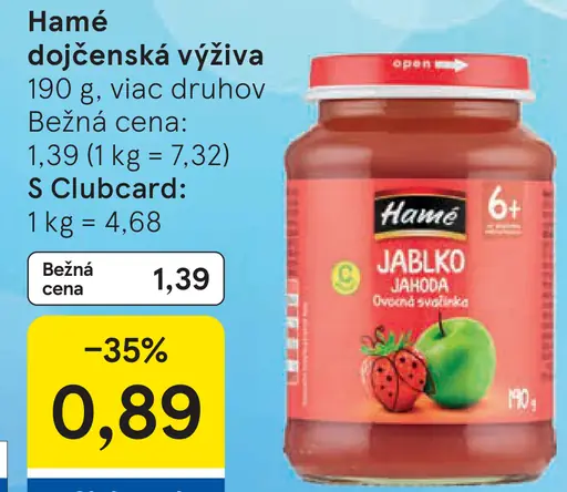 Hamé dojčenská výživa