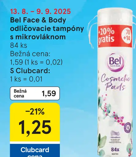 Bel Face & Body vatové tampóny s mikrovláknami