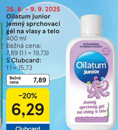 Oilatum junior jemný sprchovací gél