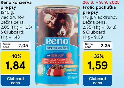 Reno konzerva pre psy