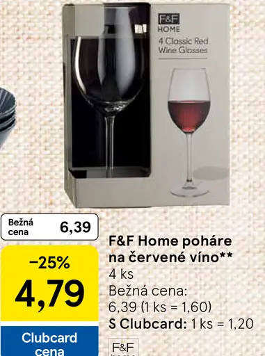 F&F Home poháre na červené víno