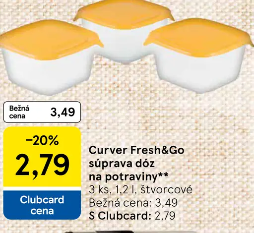 Curver Fresh&Go súprava dóz na potraviny