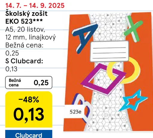 Školský zošit EKO 523