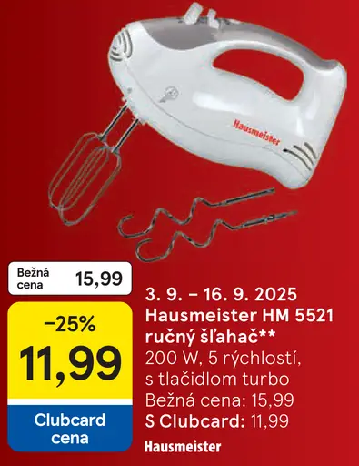 Hausmeister ručný šľahač
