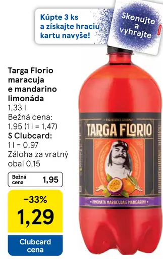 Targa Florio Maracuja E mandarino limonáda
