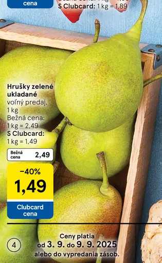 Hrušky zelené
