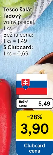 Tesco šalát ľadový