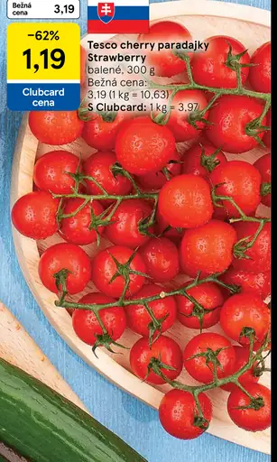Tesco cherry paradajky Strawberry