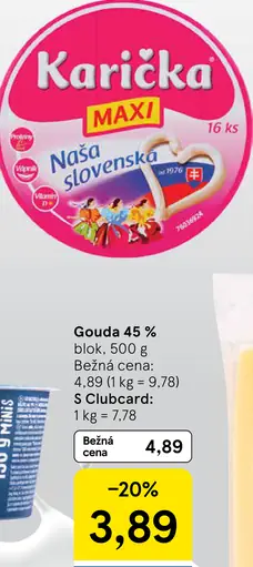 Karička črievko Maxi tavený syr