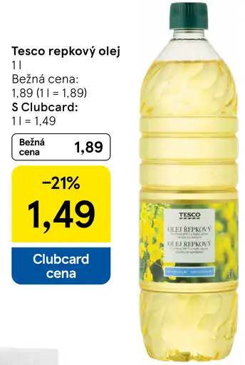 Tesco repkový olej