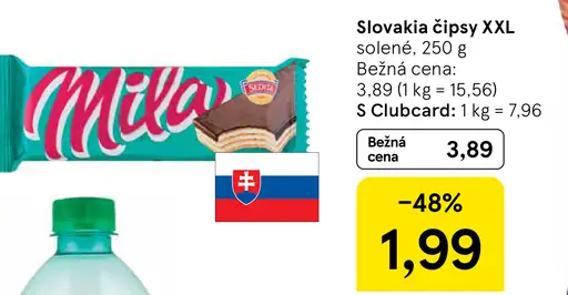 Slovakia čipsy XXL solené