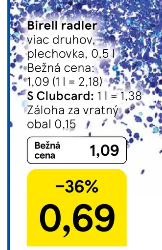 Birell radler plechovka