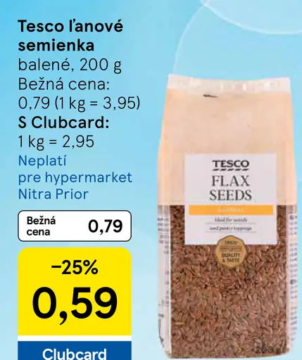 Tesco ľanové semienka
