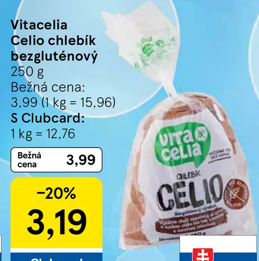 Vitacelia Celio chlebík bezgluténový