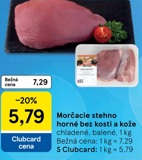 Morčacie stehno horné bez kosti a kože
