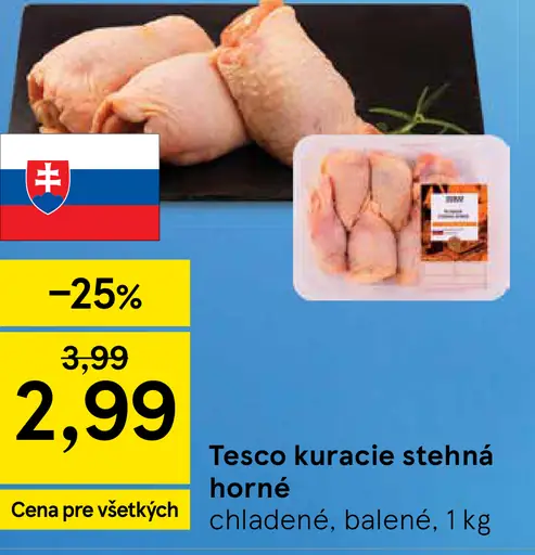 Tesco kuracie stehná horné