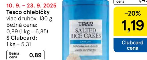 Tesco chlebíčky