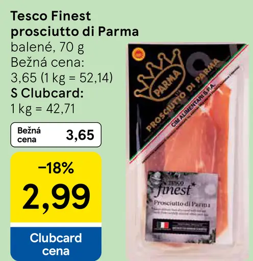 Tesco Finest prosciutto di Parma