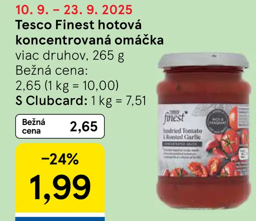 Tesco Finest hotová koncentrovaná omáčka
