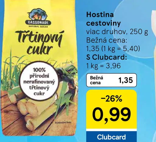 Cassonade Trstinový cukor