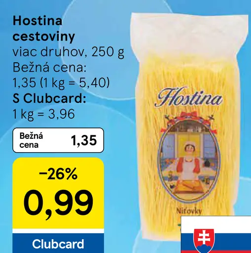 Hostina cestoviny