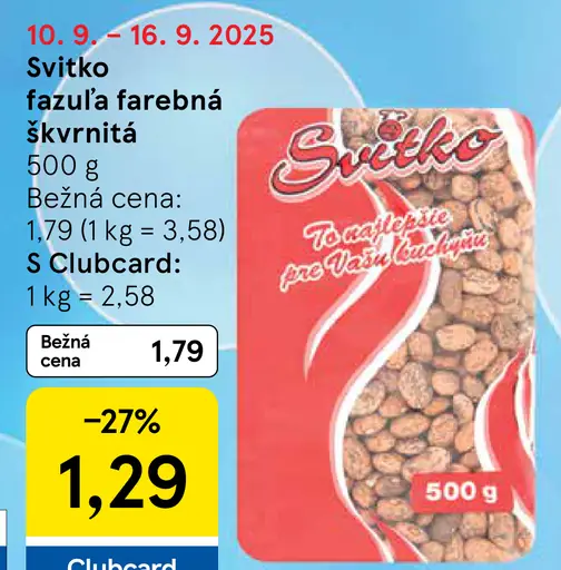 Sytko fazuľa farebná