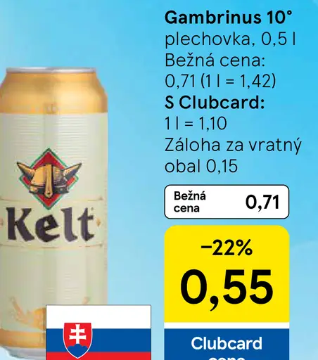 Kelt 10° plechovka