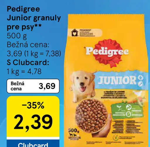 Pedigree Junior granuly pre psy