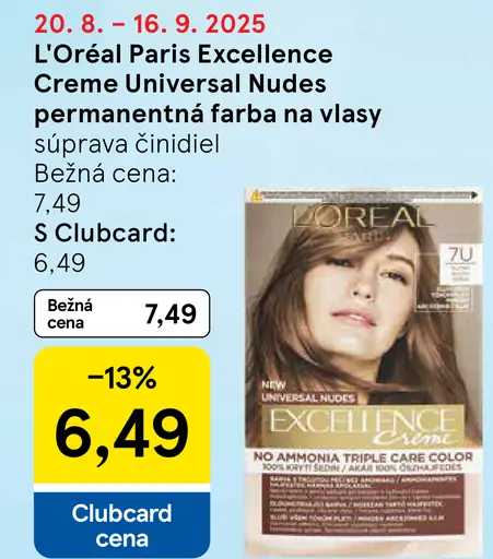 L'Oréal Paris Excellence Creme Universal Nudes permanentná farba na vlasy 4 U Hnedá