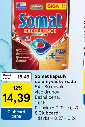 Somat kapsuly do umývačky riadu