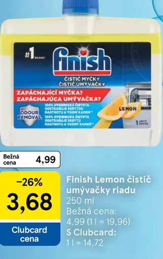 Finish Lemon čistič umývačky riadu