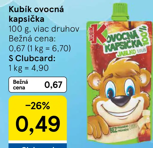 Kubík ovocná kapsička