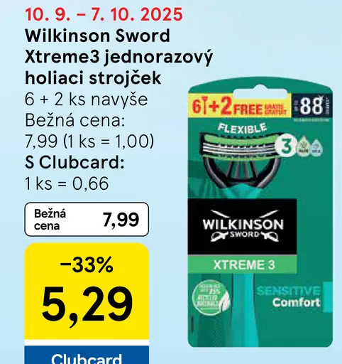 Wilkinson Sword Xtreme3 jednorazový holiaci strojček
