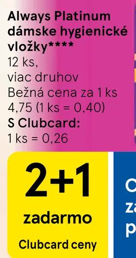 Always Platinum dámske hygienické vložky