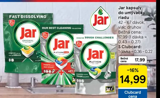 Jar kapsuly do umývačky riadu