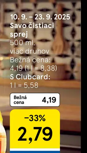 Savo čistiaci prostriedok