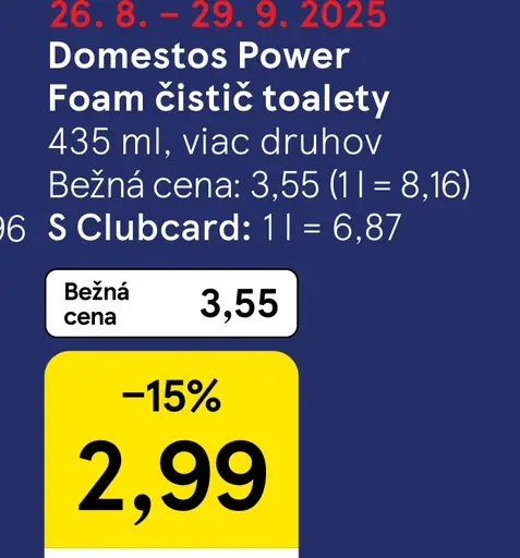Domestos Power Foam čistič toalety