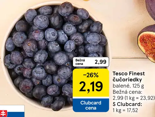 Tesco Finest čučoriedky