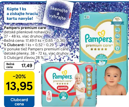 Pampers premium care detské plienkové nohavičky
